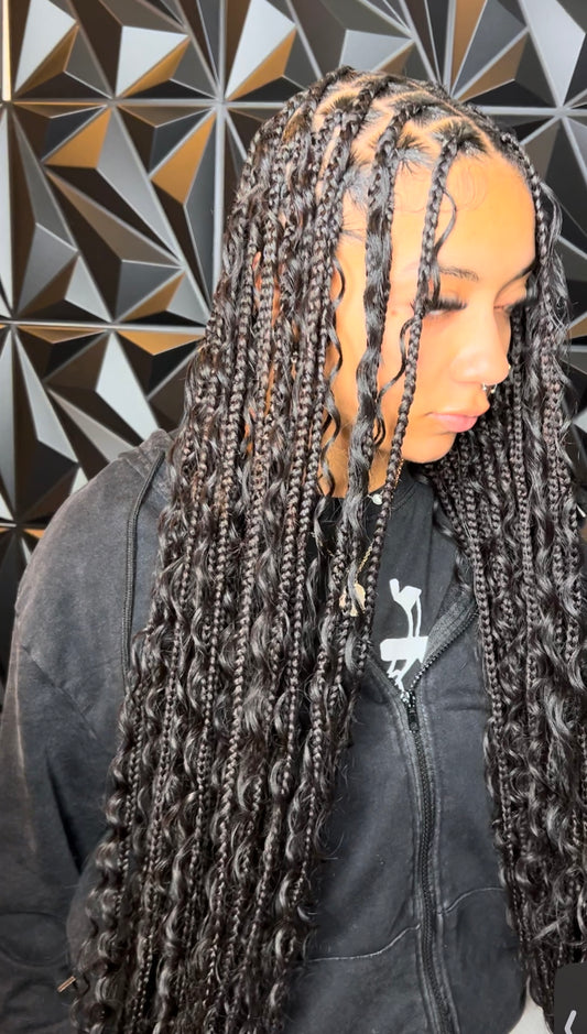 Boho Knotless Braids